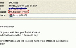 Giả mạo dịch vụ chuyển phát nhanh phát tán virus
