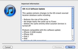 Lỗi "theo dõi người dùng" được sửa trong iOS 4.3.3