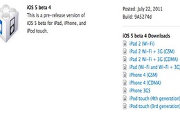 Apple ra mắt iOS 5 Beta 4