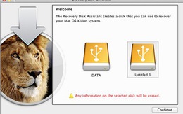 Cứu hộ Mac OS X Lion bằng đĩa gắn ngoài