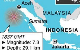 Động đất mạnh 7,3 độ Richter ở Indonesia