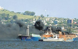Có thủy thủ Việt Nam trên tàu cá cháy tại Uruguay