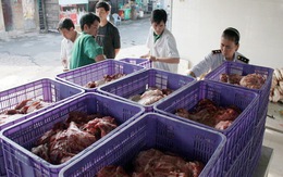 Bắt hơn 2000kg thịt thối "dành" cho công nhân