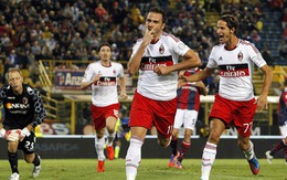 Pazzini lập hat-trick, Milan khuất phục Bologna