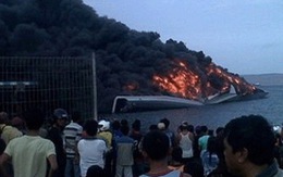 Tàu chiến tàng hình của Indonesia cháy rụi