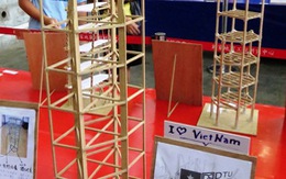 Mô hình nhà chống động đất của sinh viên Đà Nẵng