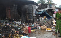 Quảng Nam: cháy chợ, 6 gian hàng bị thiêu rụi