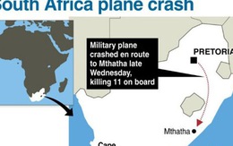 Nam Phi: máy bay quân sự rơi, 11 người thiệt mạng