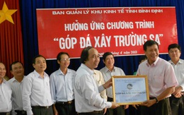 Ban quản lý Khu kinh tế Bình Định "góp đá xây Trường Sa"