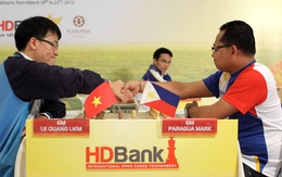 Quang Liêm dẫn đầu giải cờ vua quốc tế HDBank 2013