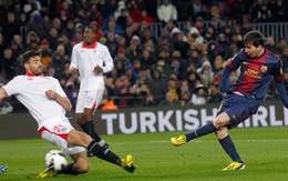Barca vất vả ngược dòng thắng Sevilla