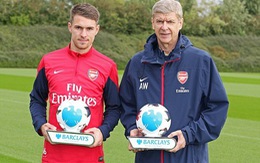 HLV Wenger và Ramsey xuất sắc nhất tháng 9 ở Premier League