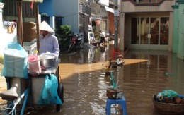 Triều cường "nằm lì" khắp hẻm phố Sài Gòn