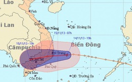 Áp thấp nhiệt đới đã mạnh lên thành bão số 15
