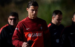 Chùm ảnh Ronaldo tập cùng tuyển Bồ Đào Nha