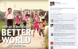 Bill Gates đăng ảnh trẻ em Việt Nam trên Facebook
