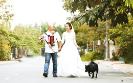 Chụp ảnh cưới với chó mèo cưng