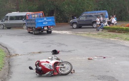 Xe tải chạy vào đường cấm, tông chết 1 người đi xe máy