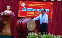 Ông Lê Thanh Hải dự khai giảng tại trường Nguyễn Thị Minh Khai