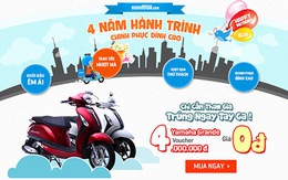 NhómMua.com tặng xe Yamaha Grande mừng sinh nhật lên 4