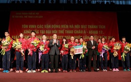 Hà Nội tôn vinh VĐV giành huy chương Asiad 17