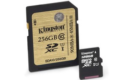 ​Dung lượng thẻ nhớ Kingston lên đến 256GB