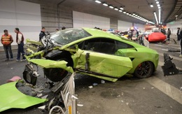 Đua "kiểu Fast & furious”, siêu xe Lamborghini vỡ nát