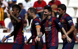 Suarez lập hat-trick đầu tiên tại Barcelona
