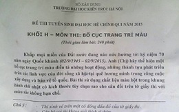 ​Đề thi vào trường kiến trúc gây tranh cãi