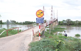 Cấm chạy xe qua cầu xây không phép