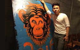 Phạm Hồng Minh vẽ khỉ trong clip nhạc Tết là sẻ chia