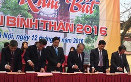 Hà Nội khai bút đầu xuân “thi đua dạy tốt, học tốt”