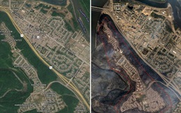 TP của Canada trước và sau cháy rừng qua ảnh vệ tinh