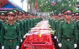 ​Truy điệu, an táng 65 liệt sĩ Việt Nam hi sinh tại Lào