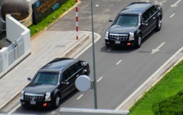 Hai chiếc xe chống đạn chở ông Obama đã đến TP.HCM