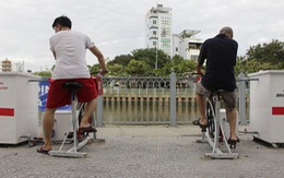 ​Đạp xe giúp lọc nước kênh Nhiêu Lộc - Thị Nghè