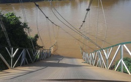 Sập cầu treo Tà Lài bắc qua sông Đồng Nai