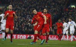 Liverpool hạ Sunderland nhờ hai bàn thắng muộn