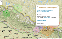 Động đất 5.4 ở Nepal