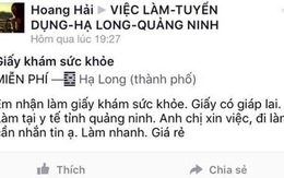 ​Bắt nghi phạm rao bán giấy khám sức khỏe giả trên mạng