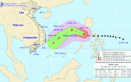 Bão số 10 vào biển Đông