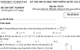 ​Băn khoăn một ít về đề thi thử nghiệm môn toán