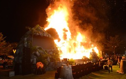 Cháy mô hình King Kong tại lễ ra mắt phim Kong