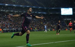 ​Suarez lập cú đúp, Barcelona đè bẹp Espanyol