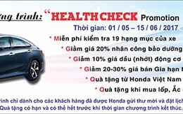 “Health Check Promotion” - Chương trình khuyến mãi dịch vụ đặc biệt tri ân khách hàng
