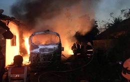 ​Xe khách Việt cháy tại Lào, một người tử vong