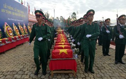 Truy điệu, an táng 122 hài cốt liệt sĩ quân tình nguyện Việt Nam