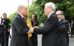 Tổng bí thư Nguyễn Phú Trọng hội đàm với Quốc vương Campuchia