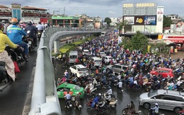 ​Tái diễn kẹt xe trên đường Nguyễn Kiệm