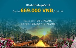 Vietnam Airlines bán vé khứ hồi quốc tế chỉ từ 669.000 VND